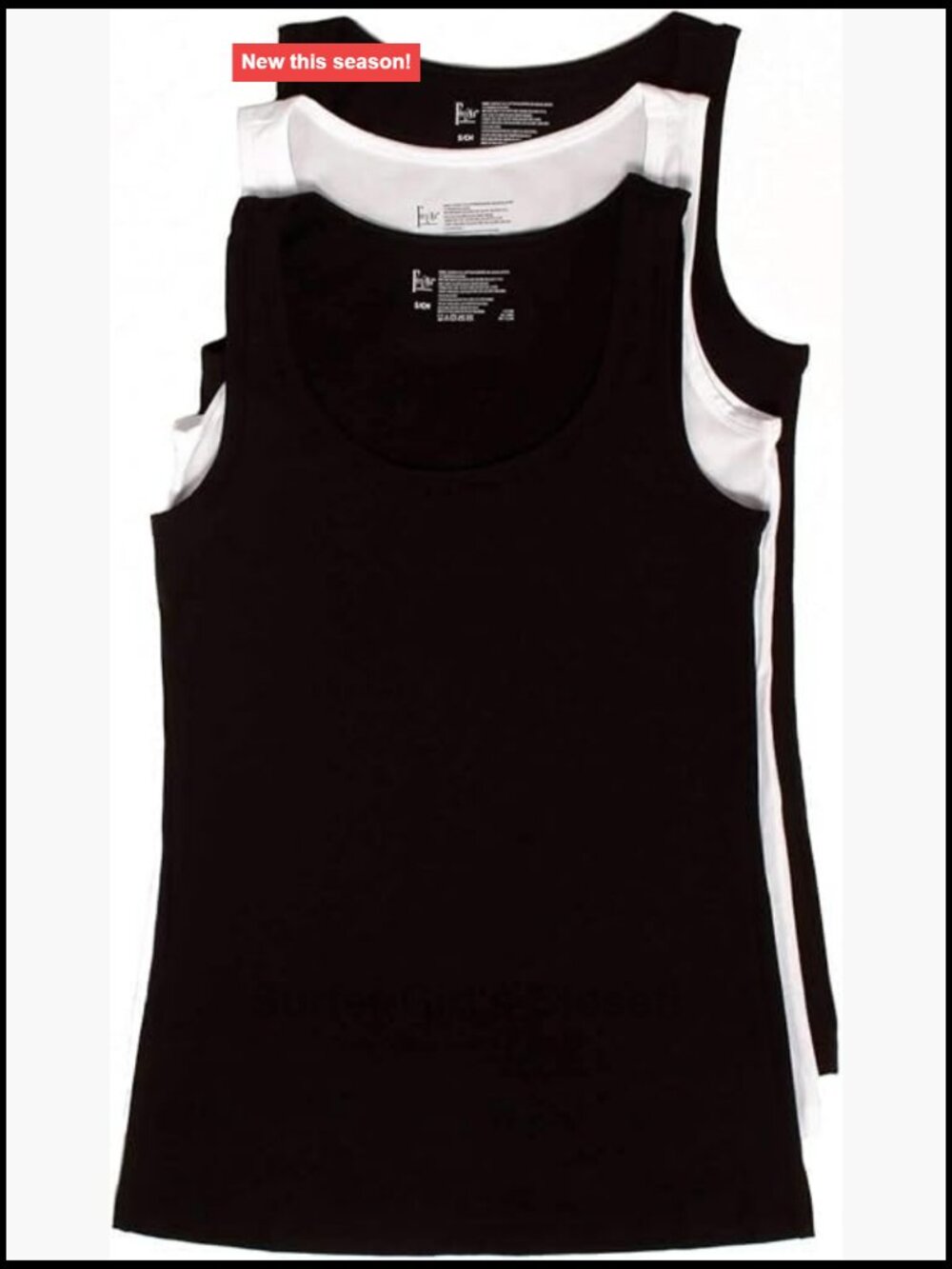 3-Pack Seamless Stretch Cotton Tank Tops for Women - Scoop Neck Sleeveless